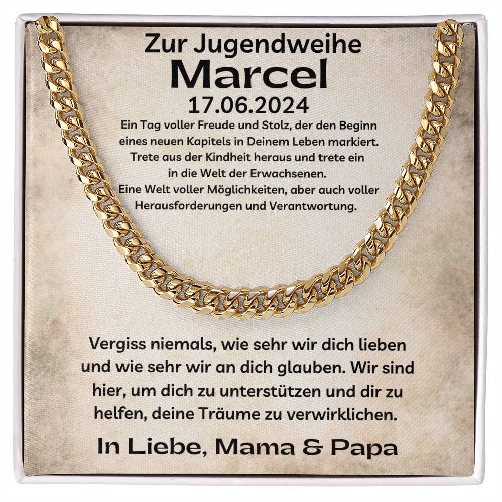 Vergiss Niemals, Wie Sehr Wir Dich Lieben | Cuban Link Chain