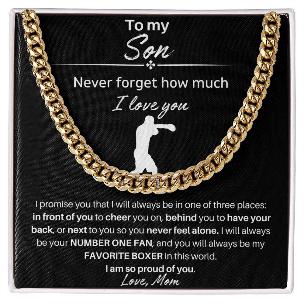 To My Son | You're Always Be My Favorite Boxer | Cuban Link Chain