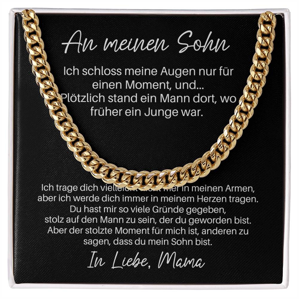 An Meinen Sohn - Stolzte Moment Für Mich Ist Dass Du Mein Sohn Bist | Cuban Link Chain