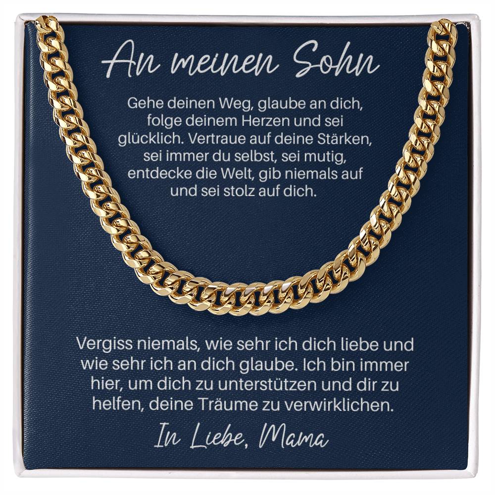 An Meinen Sohn - Glaube An Dich | Cuban Link Chain