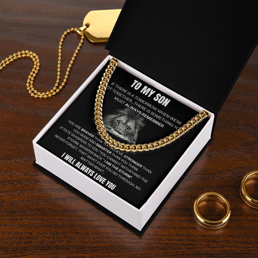 To My Son - If There Is No Tomorrow - Cuban Chain Necklace