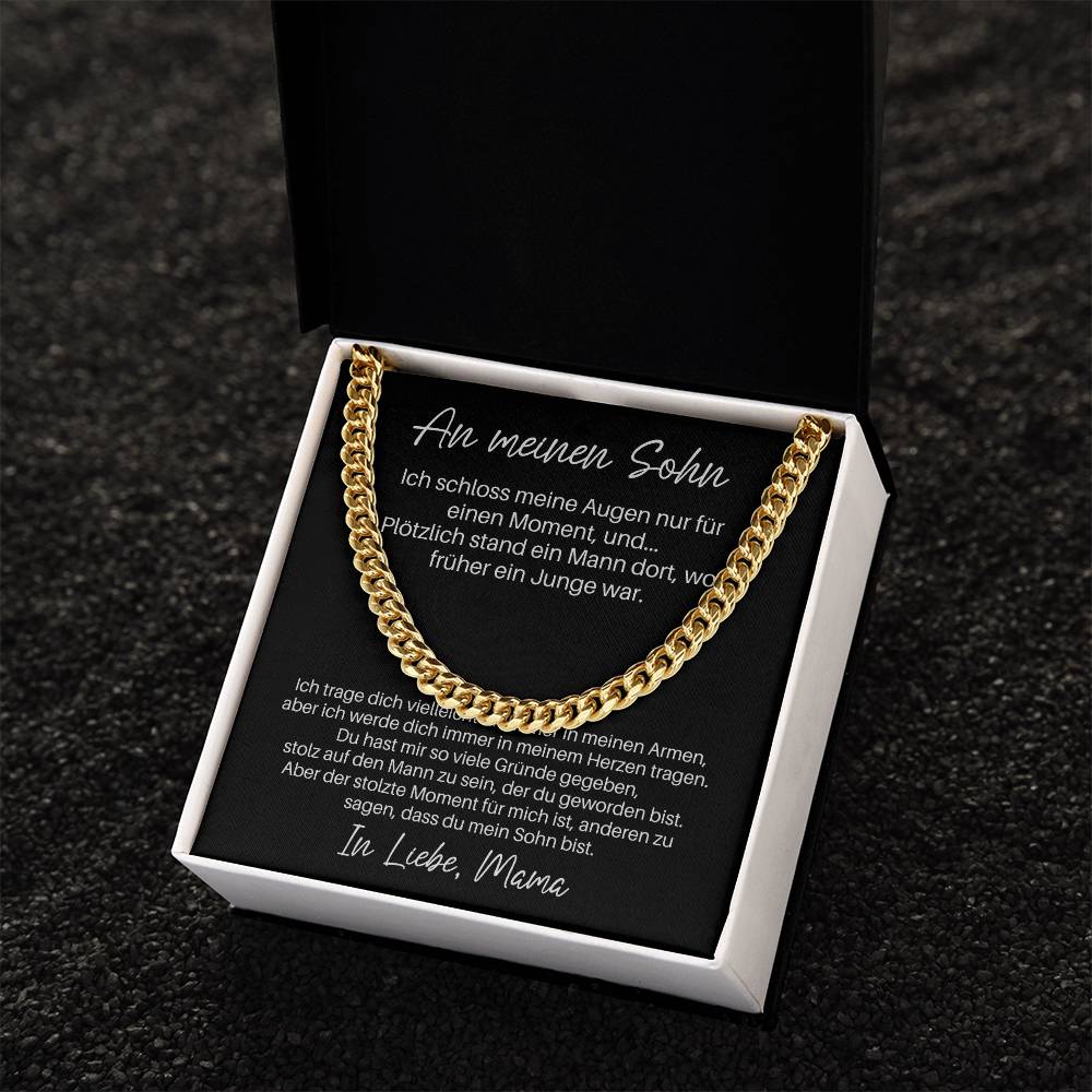 An Meinen Sohn - Stolzte Moment Für Mich Ist Dass Du Mein Sohn Bist | Cuban Link Chain