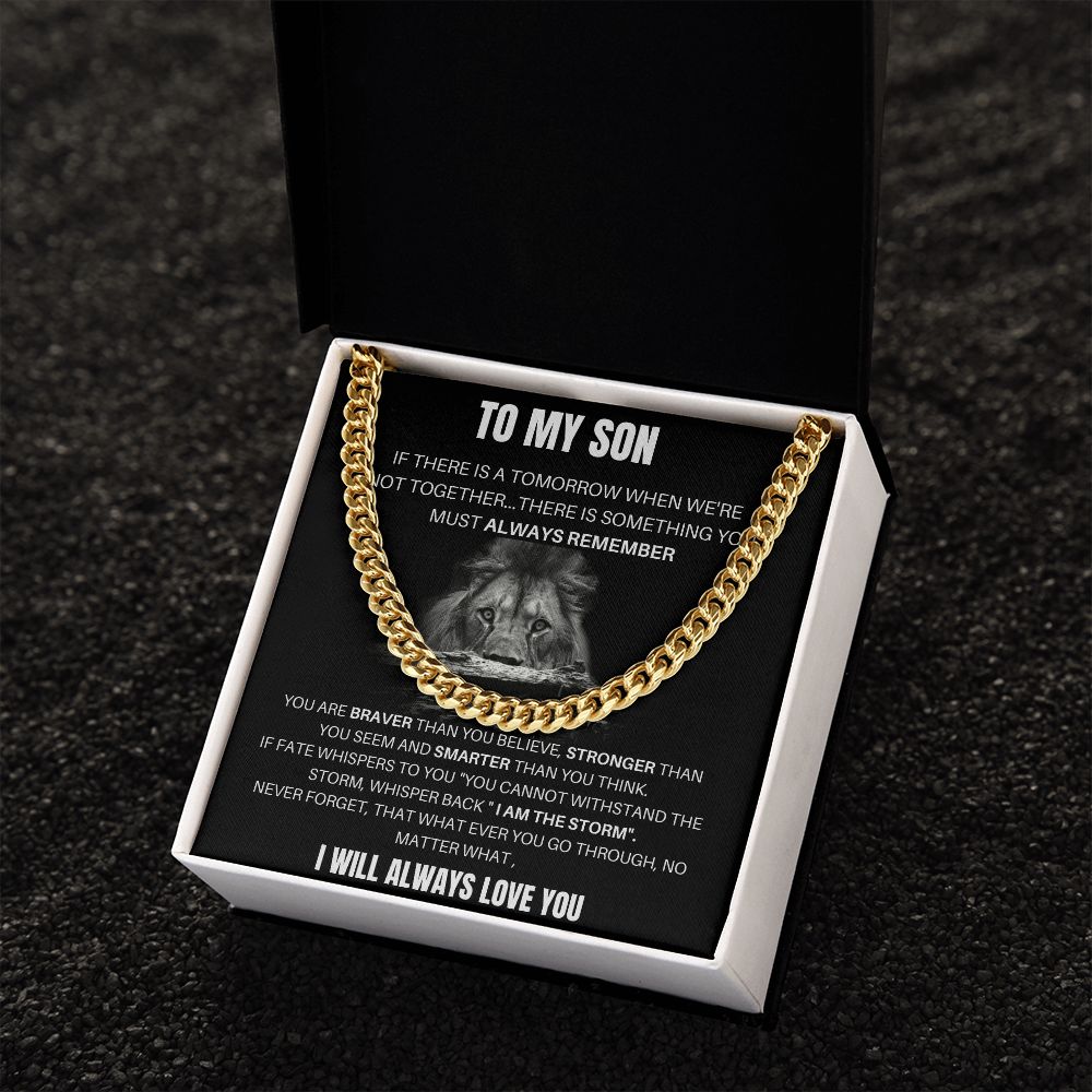 To My Son - If There Is No Tomorrow - Cuban Chain Necklace