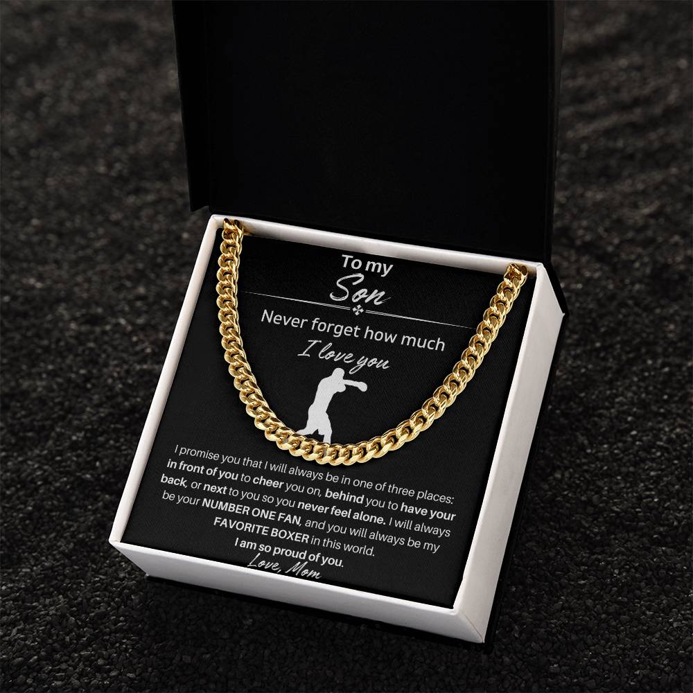 To My Son | You're Always Be My Favorite Boxer | Cuban Link Chain