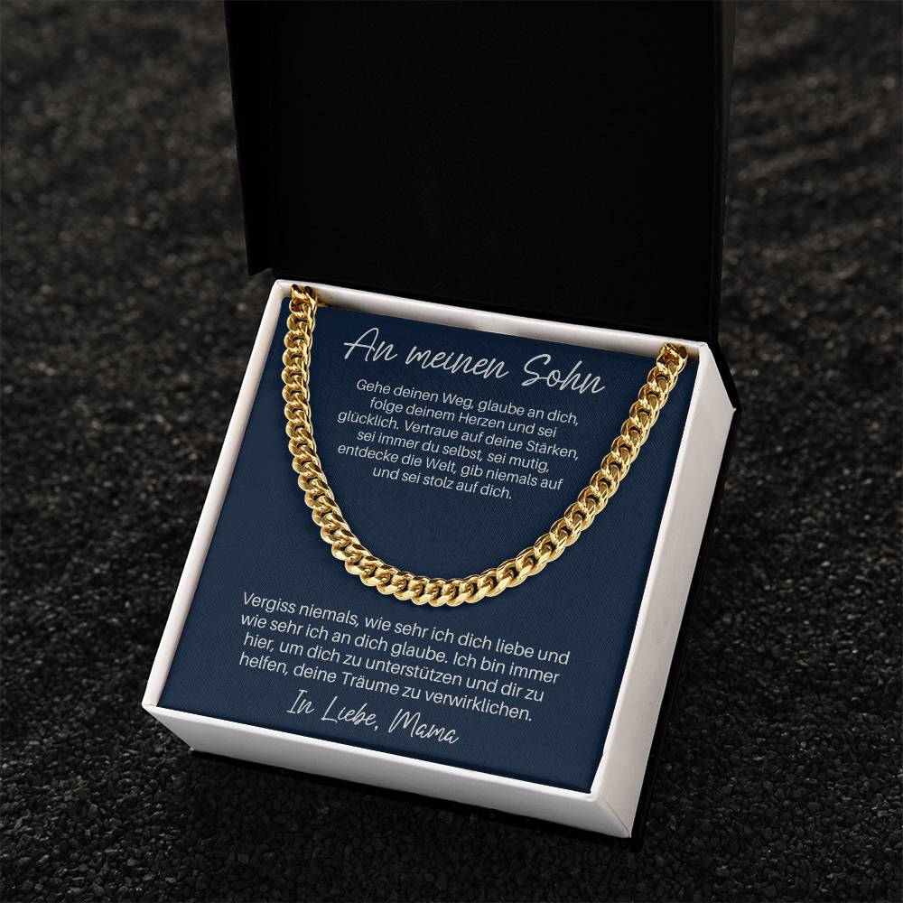 An Meinen Sohn - Glaube An Dich | Cuban Link Chain