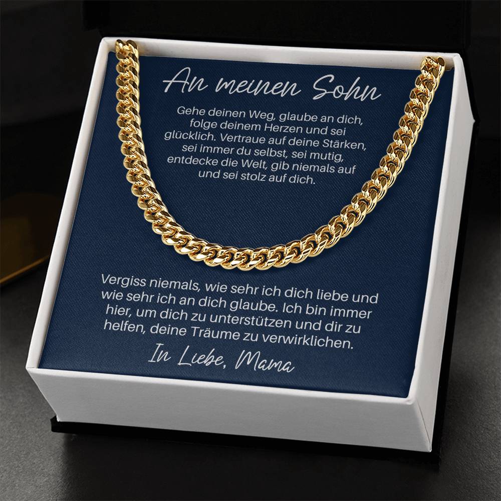 An Meinen Sohn - Glaube An Dich | Cuban Link Chain