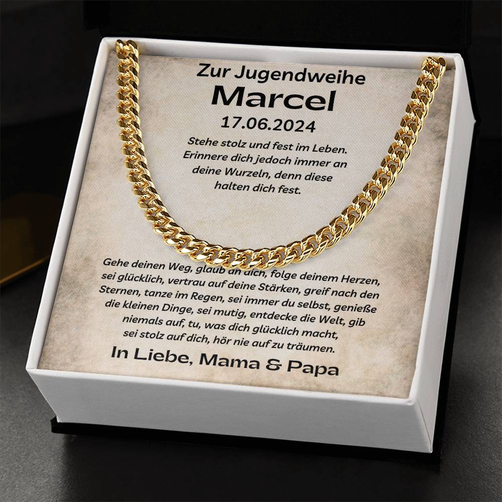 Stehe Stolz Und Fest Im Leben | Cuban Link Chain