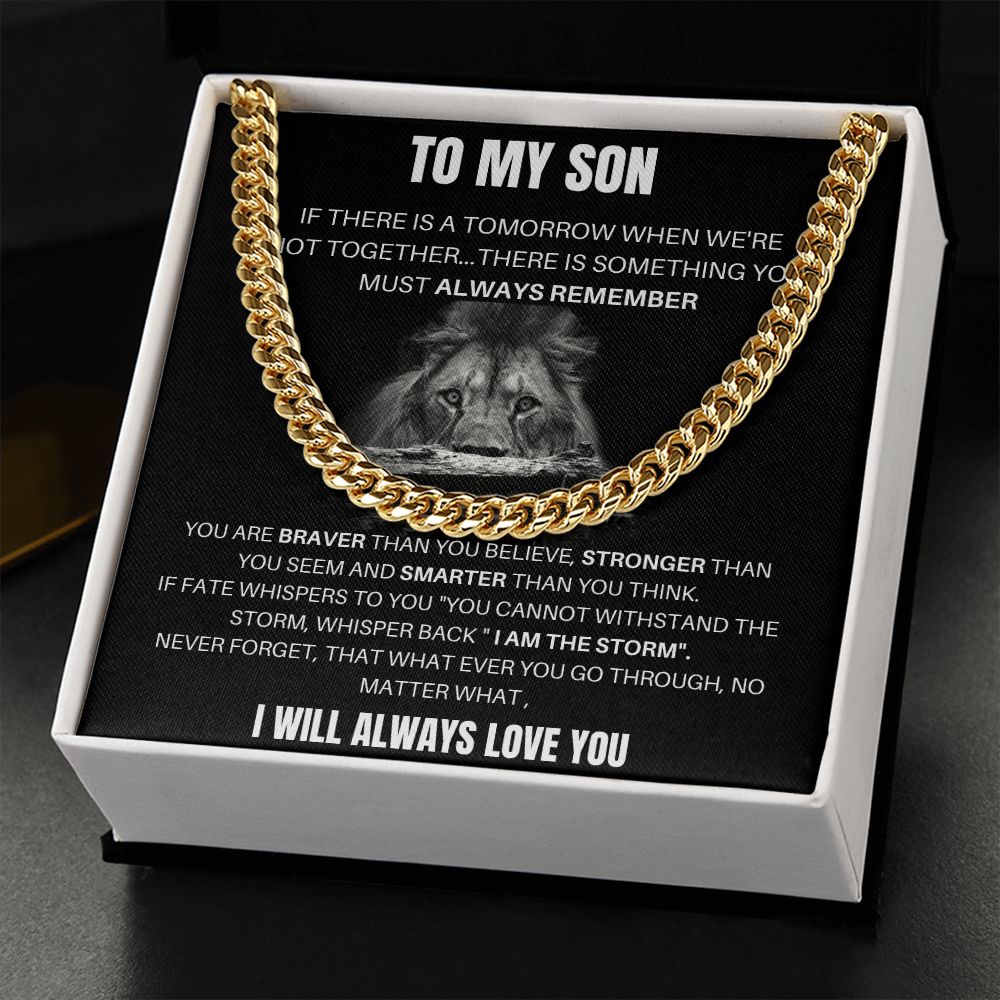 To My Son - If There Is No Tomorrow - Cuban Chain Necklace