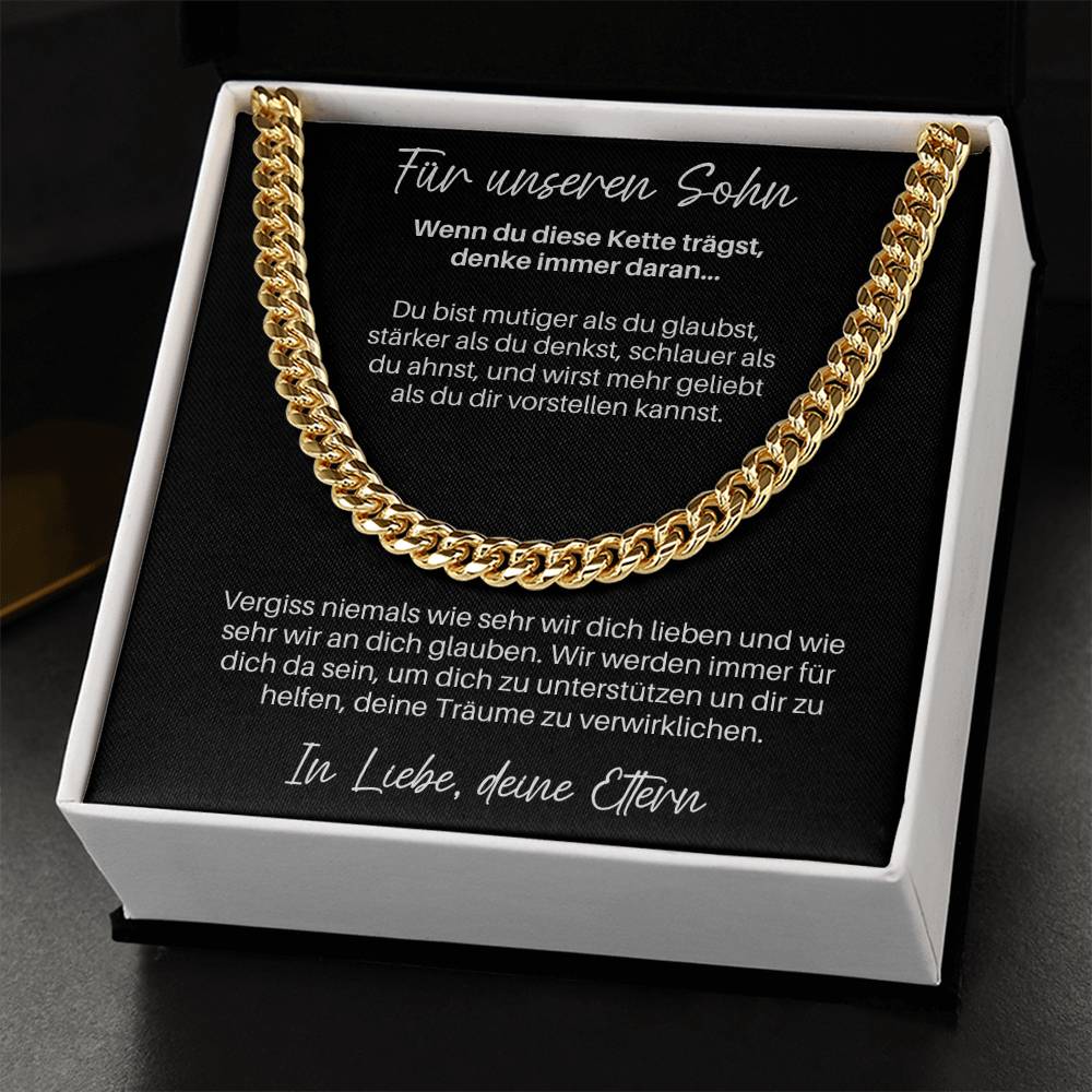 Für Unseren Sohn - Du Bist Wirst Mehr Geliebt Als Du Dir Vorstellen Kannst | Cuban Link Chain