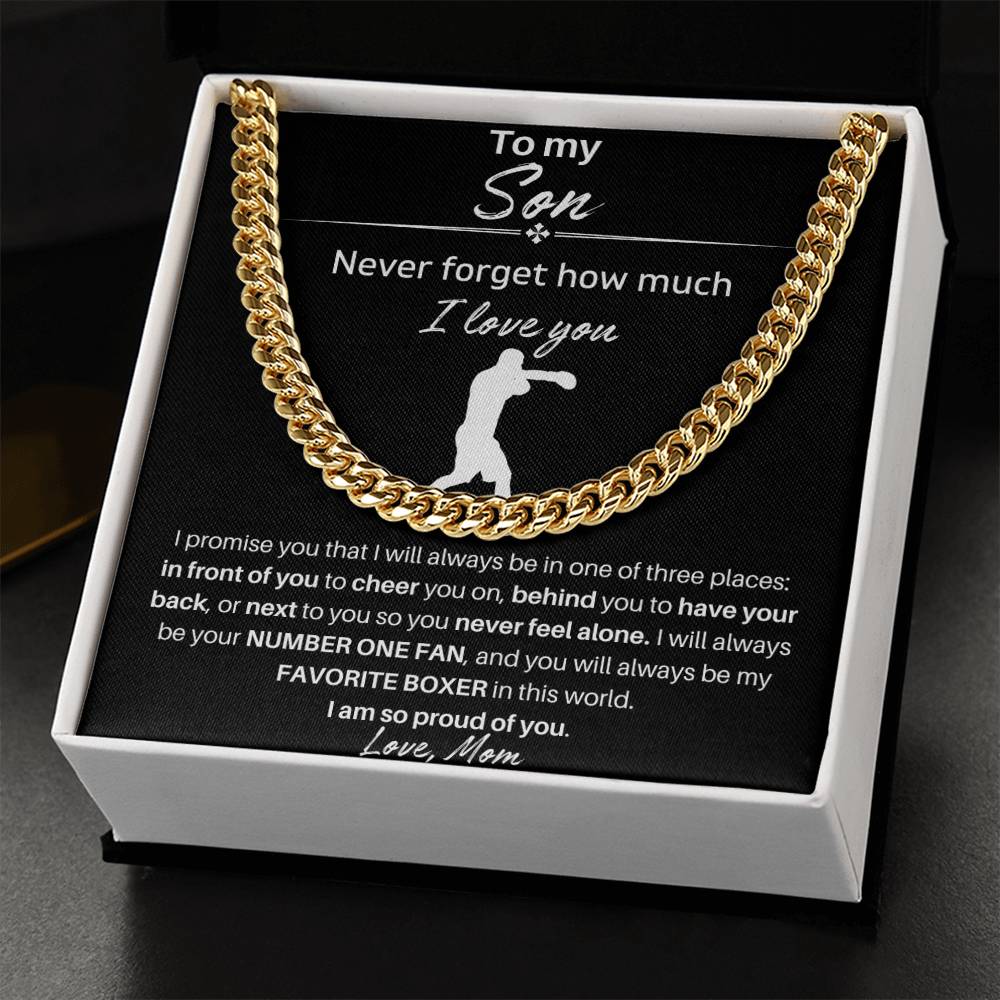 To My Son | You're Always Be My Favorite Boxer | Cuban Link Chain