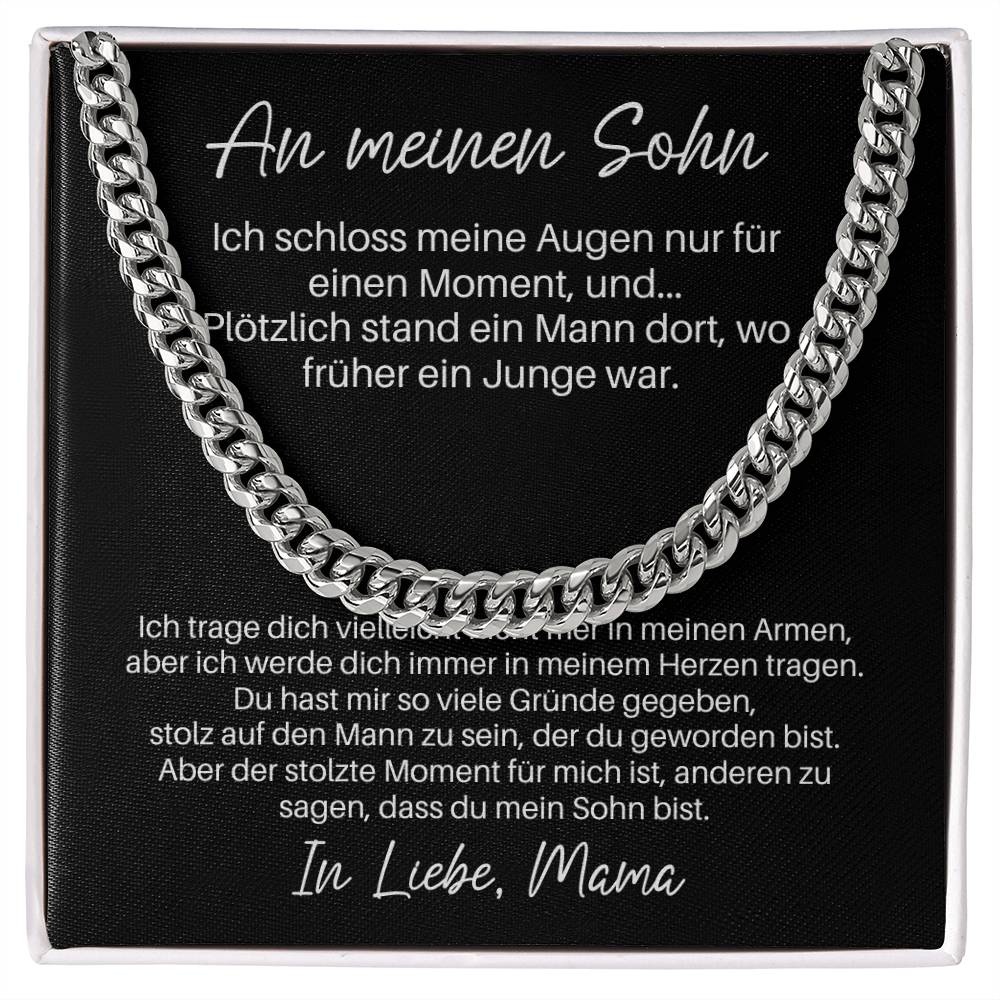 An Meinen Sohn - Stolzte Moment Für Mich Ist Dass Du Mein Sohn Bist | Cuban Link Chain