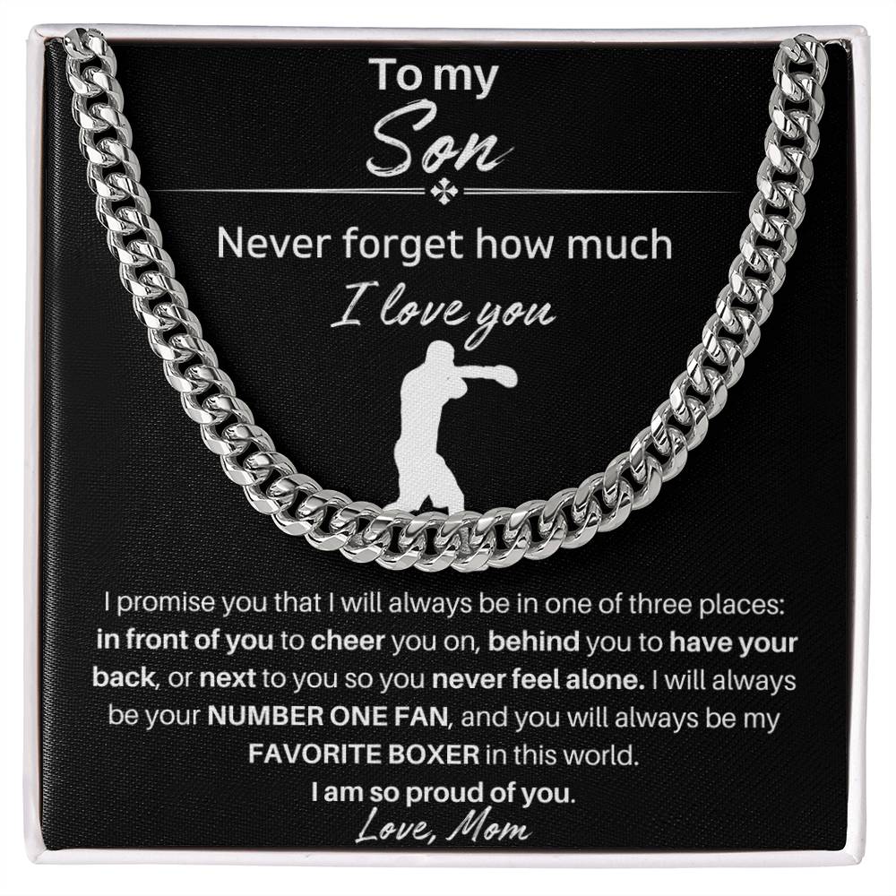 To My Son | You're Always Be My Favorite Boxer | Cuban Link Chain