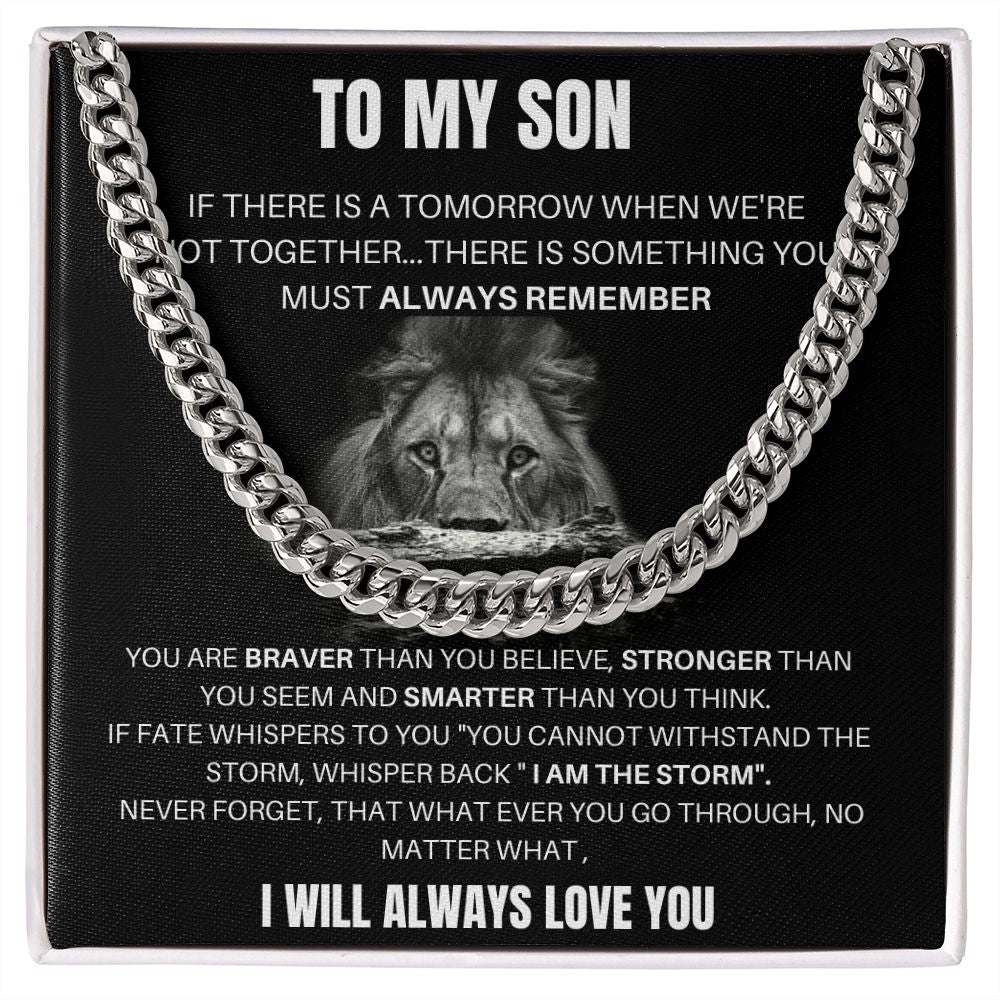 To My Son - If There Is No Tomorrow - Cuban Chain Necklace
