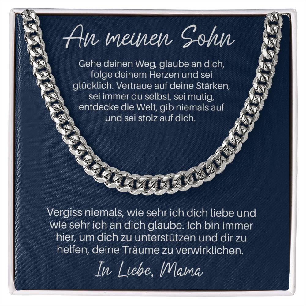 An Meinen Sohn - Glaube An Dich | Cuban Link Chain