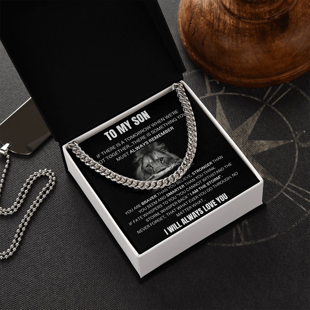 To My Son - If There Is No Tomorrow - Cuban Chain Necklace