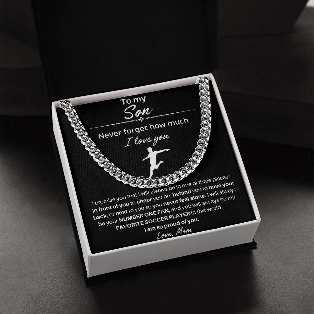 To My Son | Never Forget  How Much I Love You | Cuban Link Chain