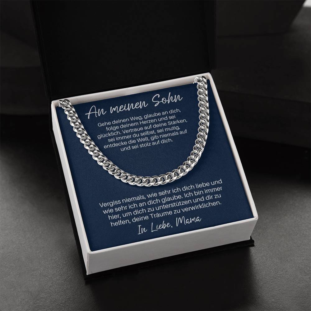 An Meinen Sohn - Glaube An Dich | Cuban Link Chain