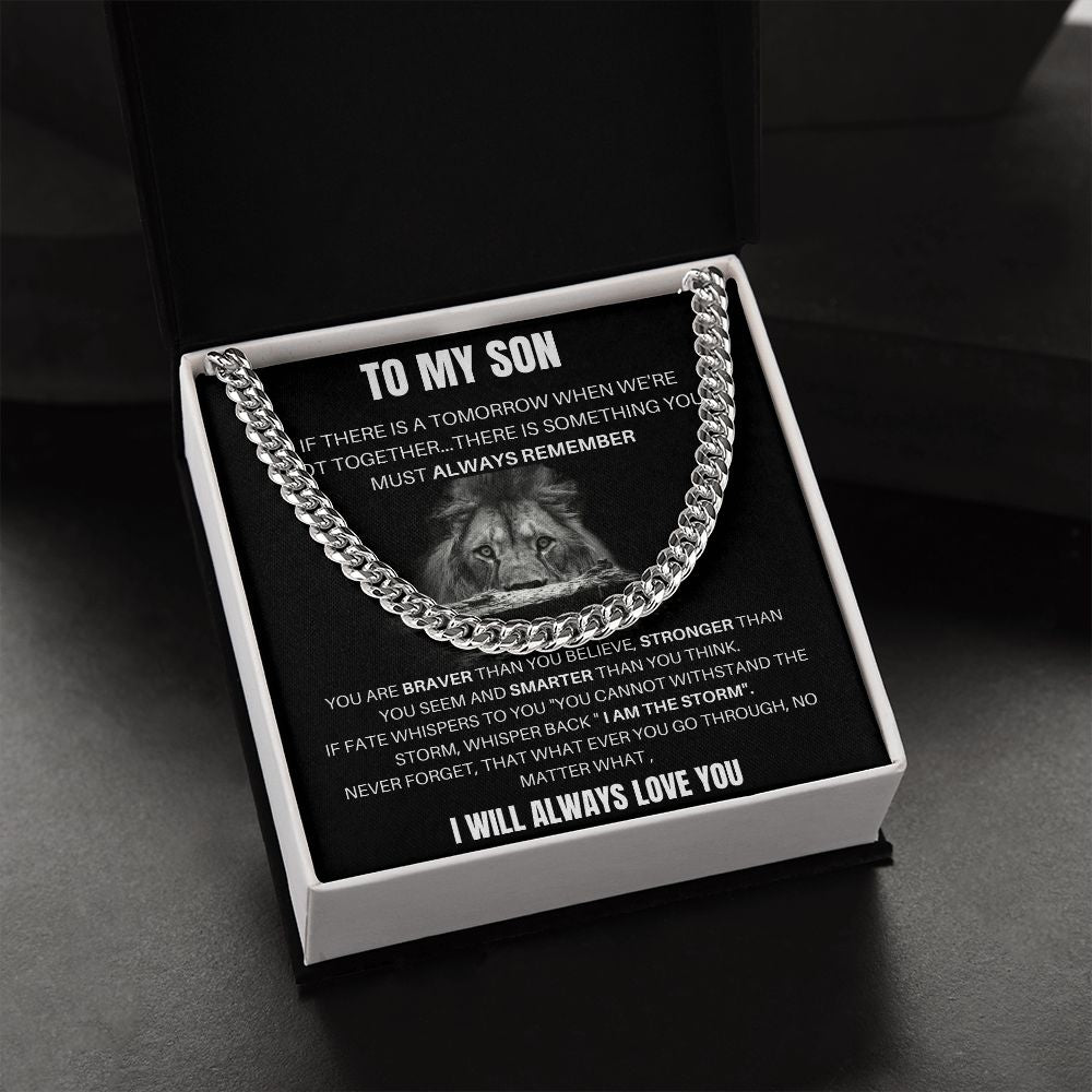 To My Son - If There Is No Tomorrow - Cuban Chain Necklace