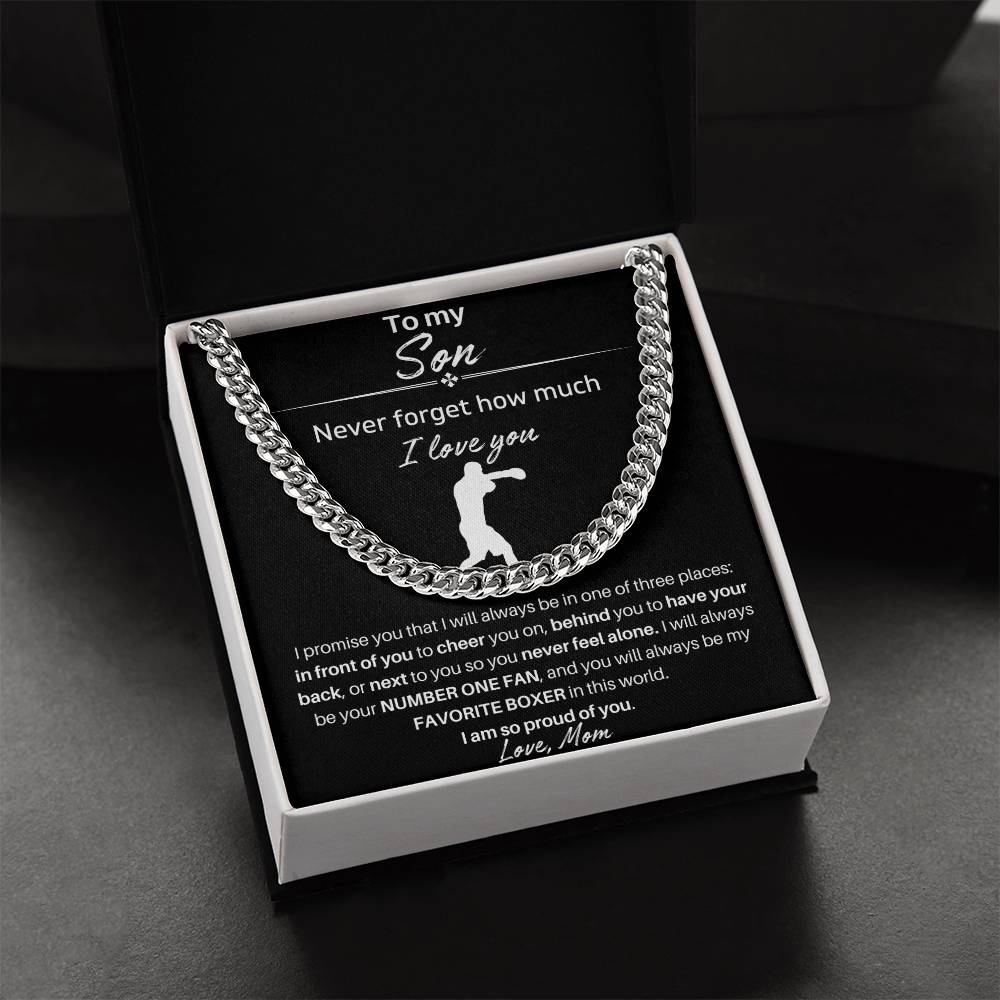 To My Son | You're Always Be My Favorite Boxer | Cuban Link Chain