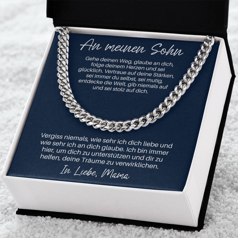 An Meinen Sohn - Glaube An Dich | Cuban Link Chain