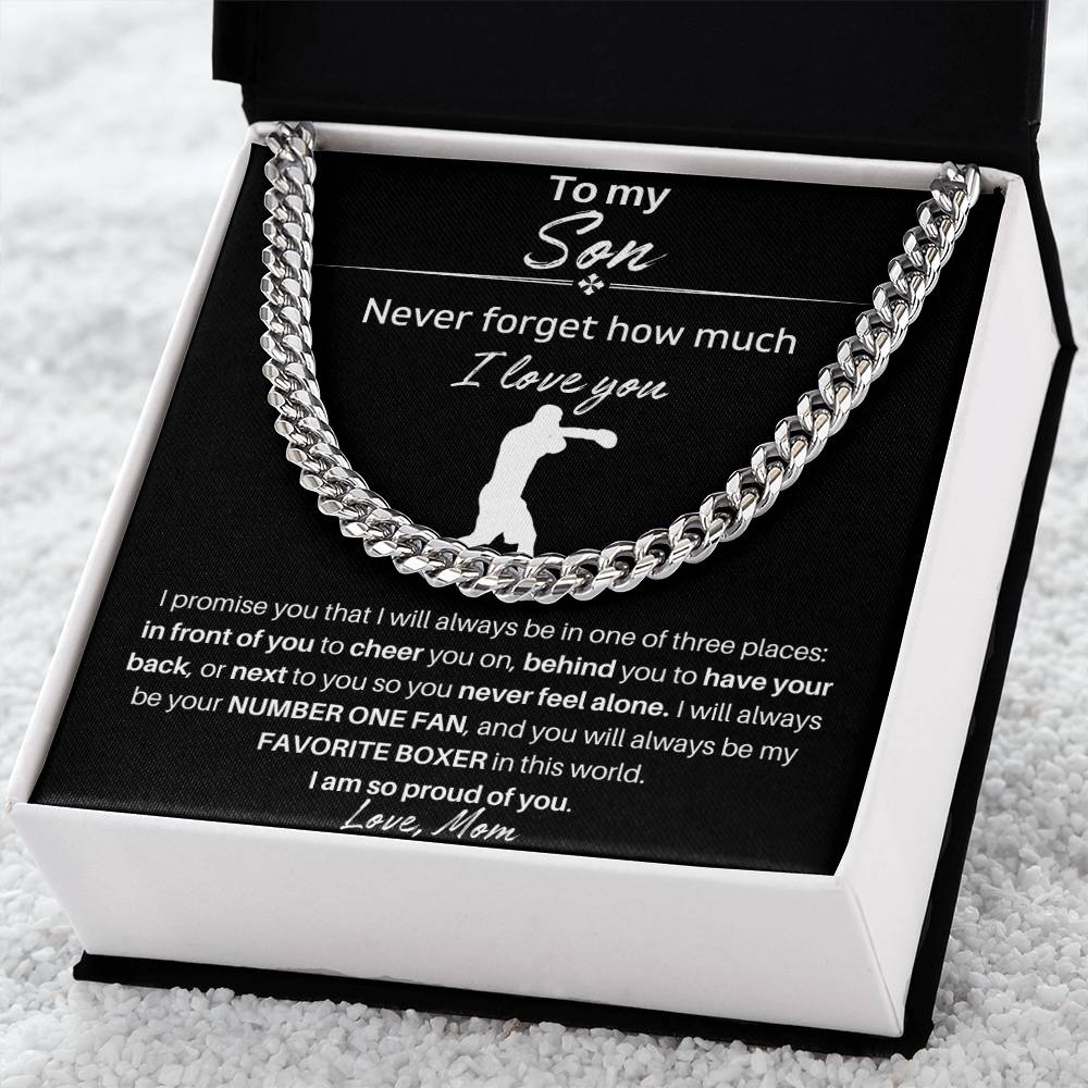 To My Son | You're Always Be My Favorite Boxer | Cuban Link Chain