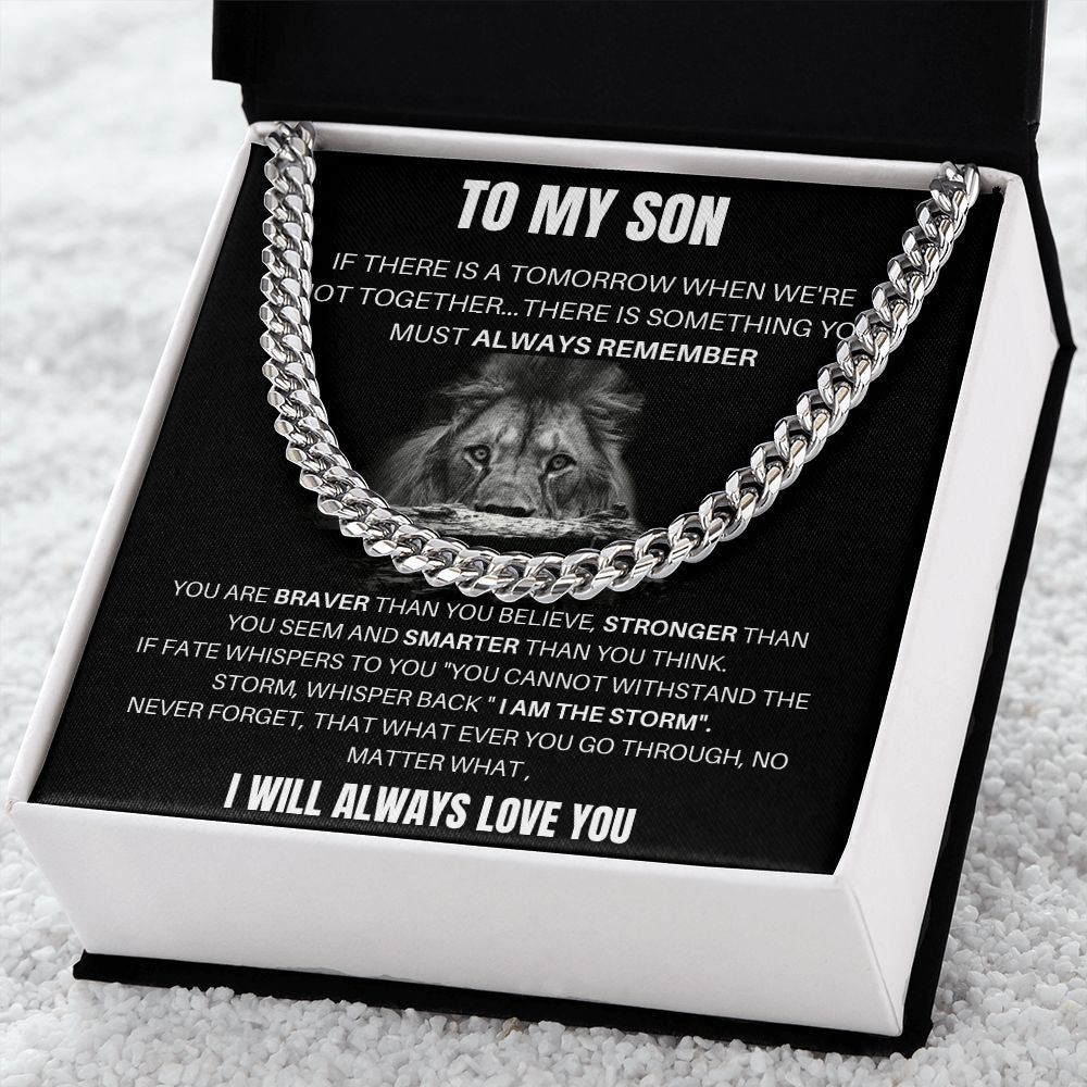To My Son - If There Is No Tomorrow - Cuban Chain Necklace