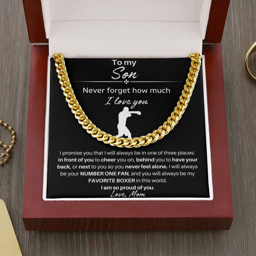 To My Son | You're Always Be My Favorite Boxer | Cuban Link Chain