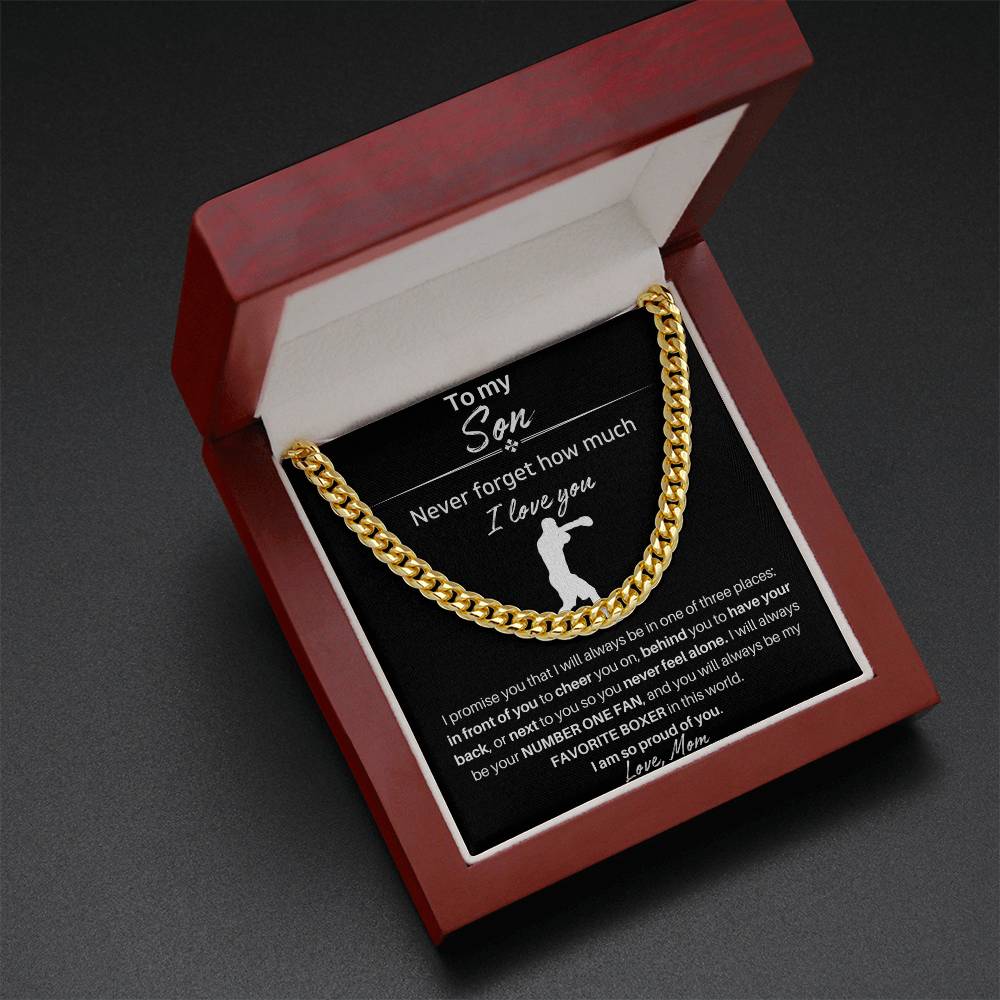 To My Son | You're Always Be My Favorite Boxer | Cuban Link Chain