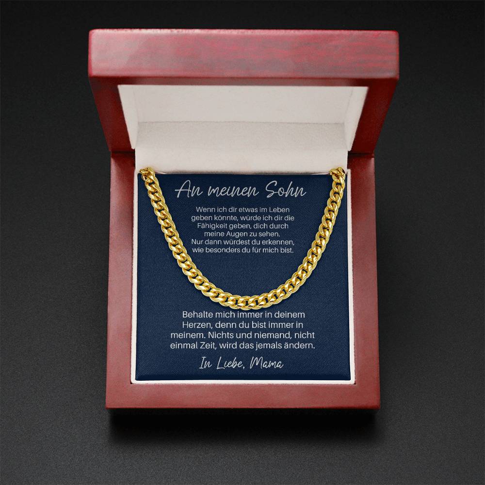 An Meinen Sohn - Behalte Mich Immer In Deinem Herzen | Cuban Link Chain