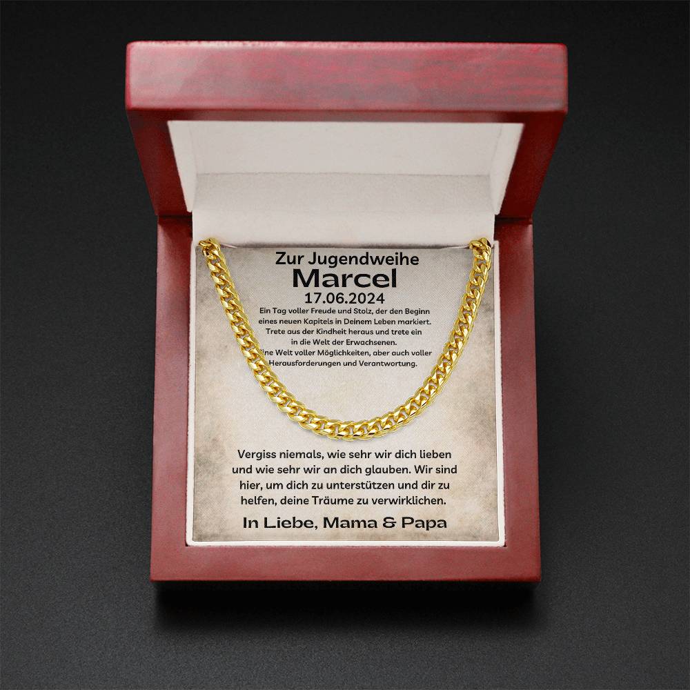 Vergiss Niemals, Wie Sehr Wir Dich Lieben | Cuban Link Chain