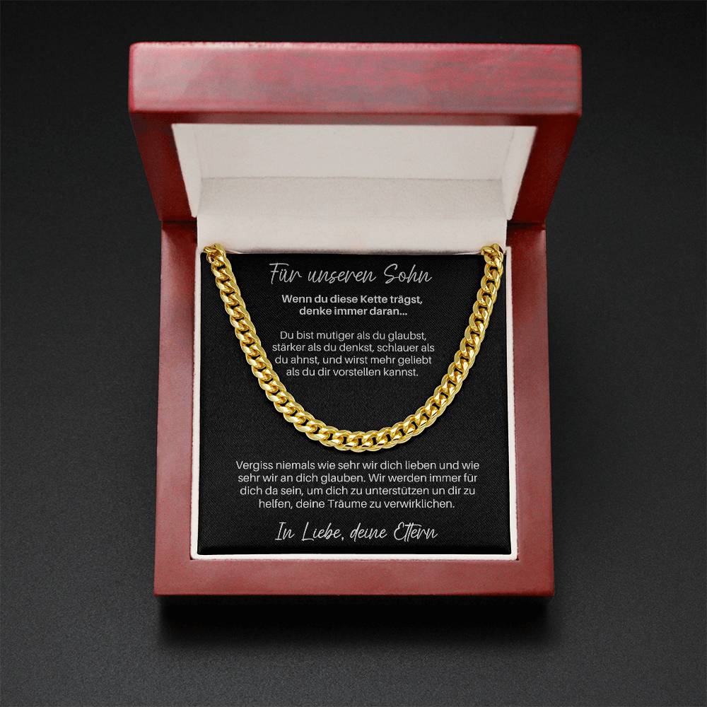 Für Unseren Sohn - Du Bist Wirst Mehr Geliebt Als Du Dir Vorstellen Kannst | Cuban Link Chain