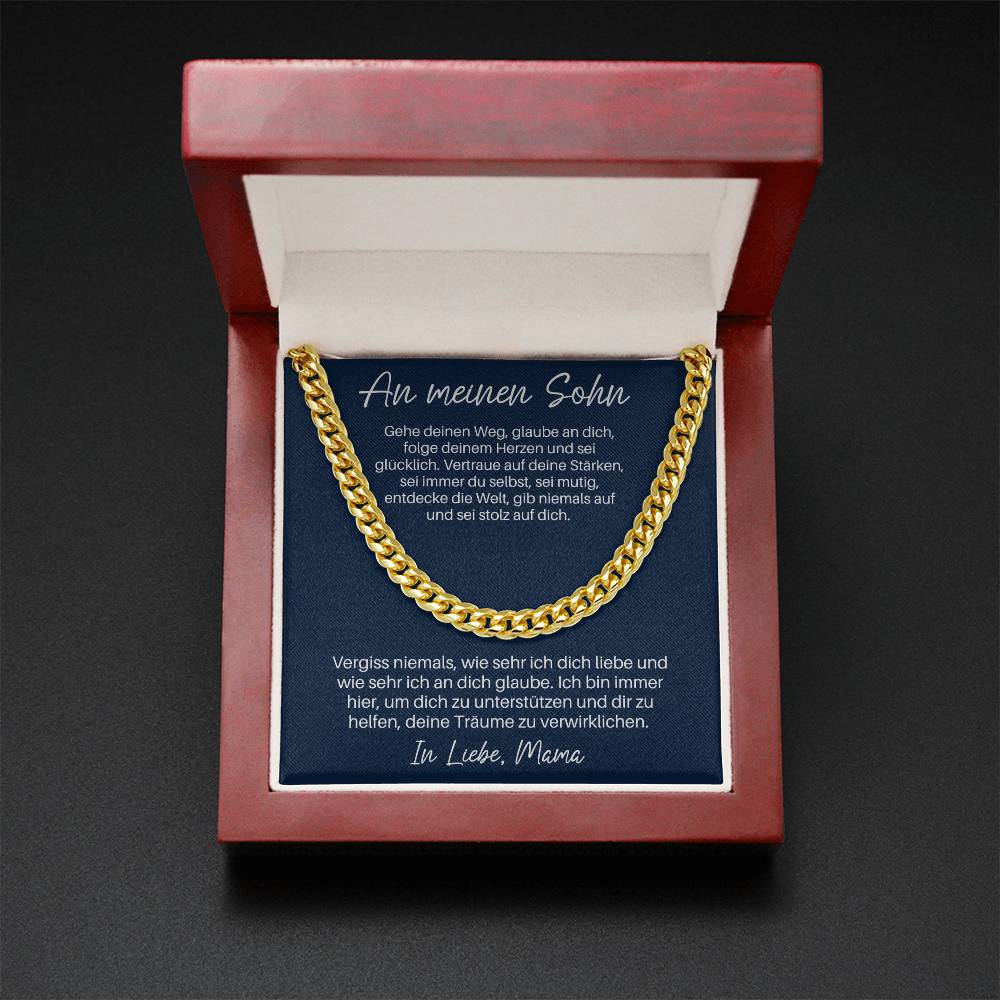 An Meinen Sohn - Glaube An Dich | Cuban Link Chain