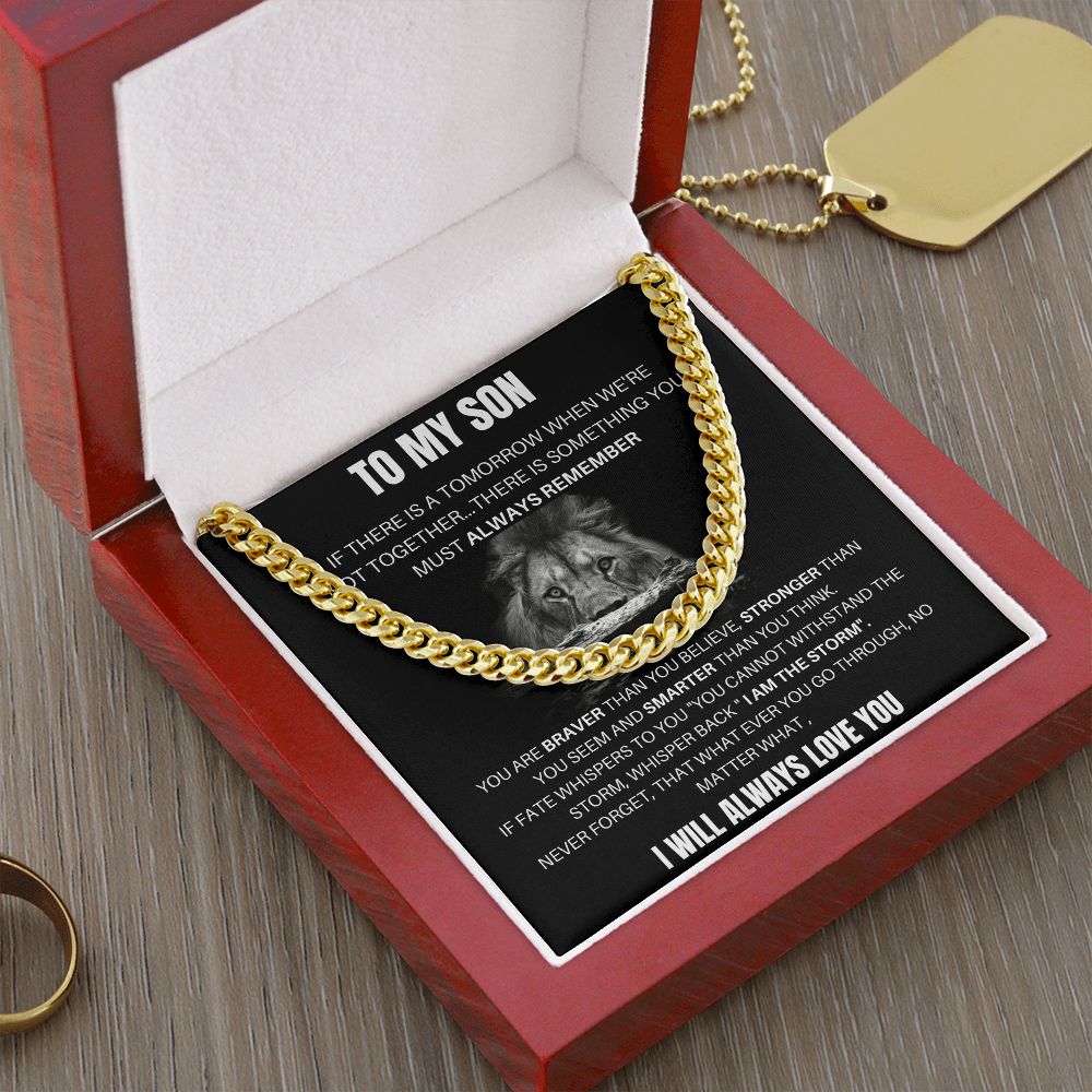 To My Son - If There Is No Tomorrow - Cuban Chain Necklace