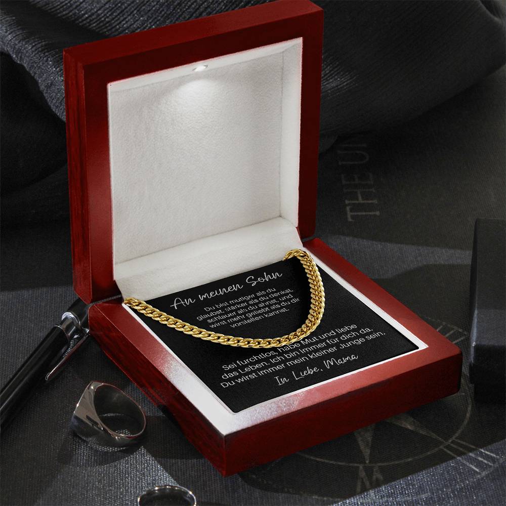 An Meinen Sohn - Du Bist Mutiger Als Du Glaubst | Cuban Link Chain