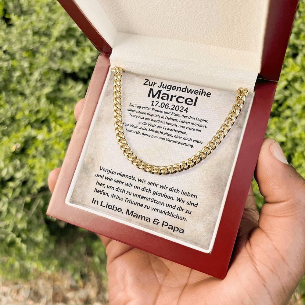Vergiss Niemals, Wie Sehr Wir Dich Lieben | Cuban Link Chain