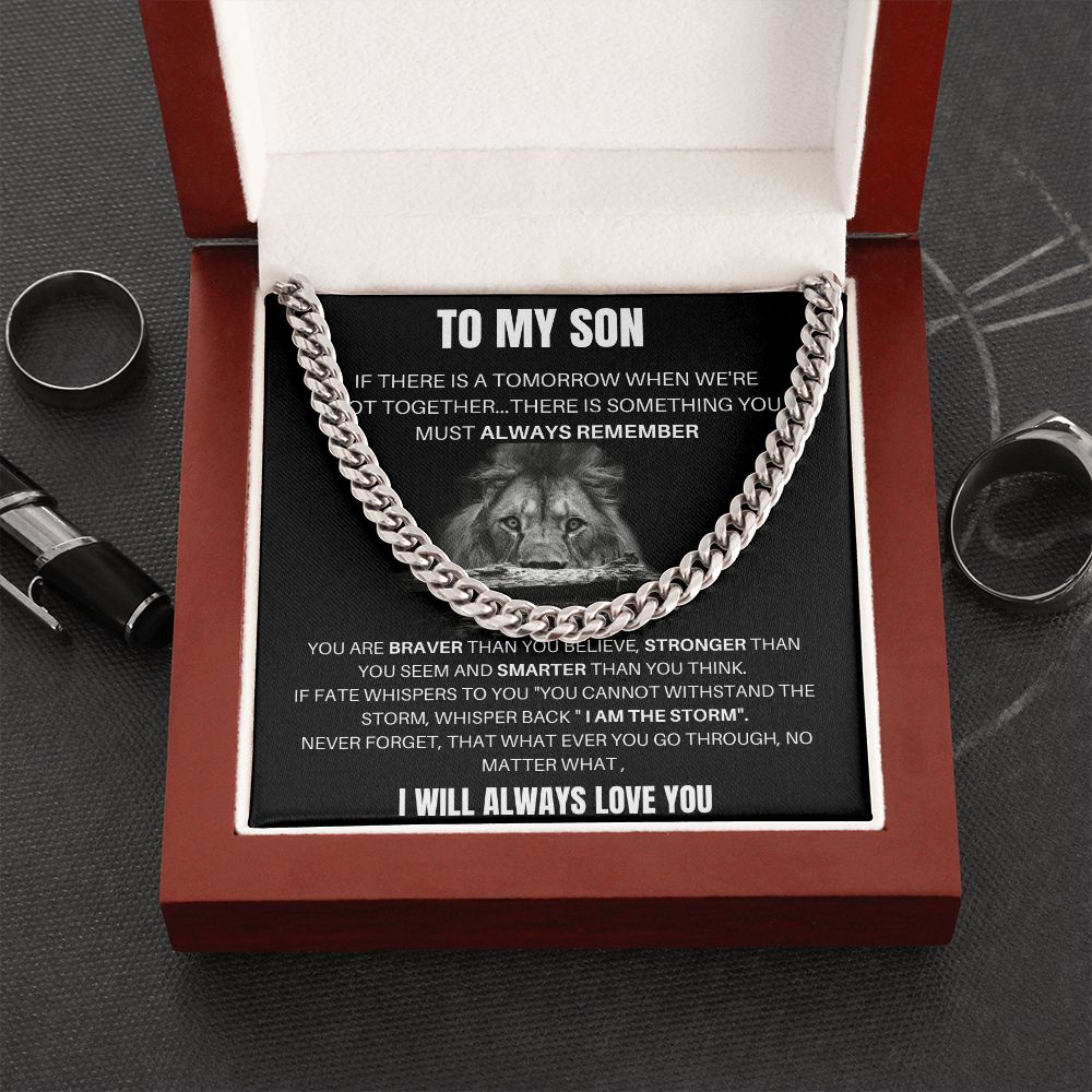 To My Son - If There Is No Tomorrow - Cuban Chain Necklace