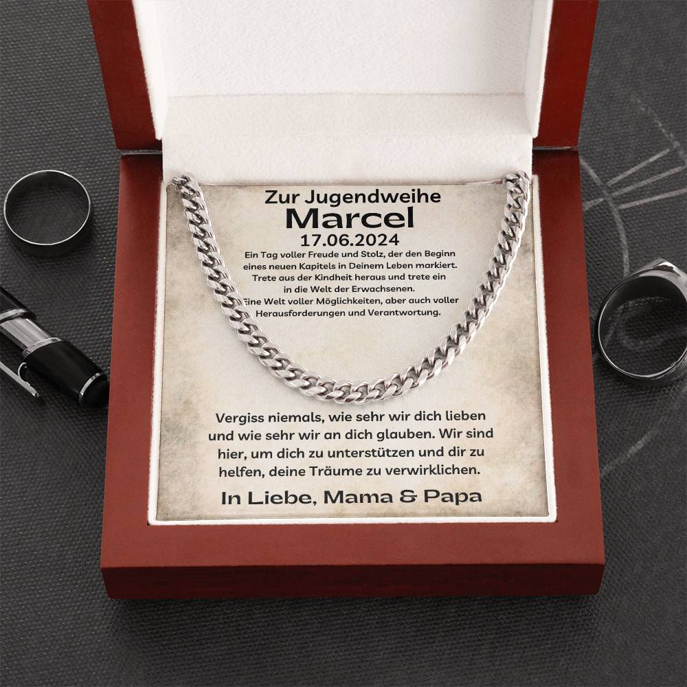 Vergiss Niemals, Wie Sehr Wir Dich Lieben | Cuban Link Chain
