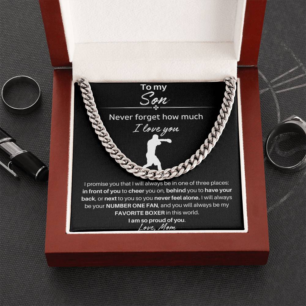To My Son | You're Always Be My Favorite Boxer | Cuban Link Chain