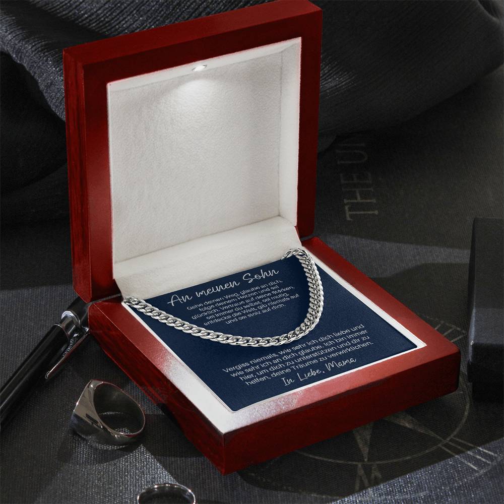 An Meinen Sohn - Glaube An Dich | Cuban Link Chain