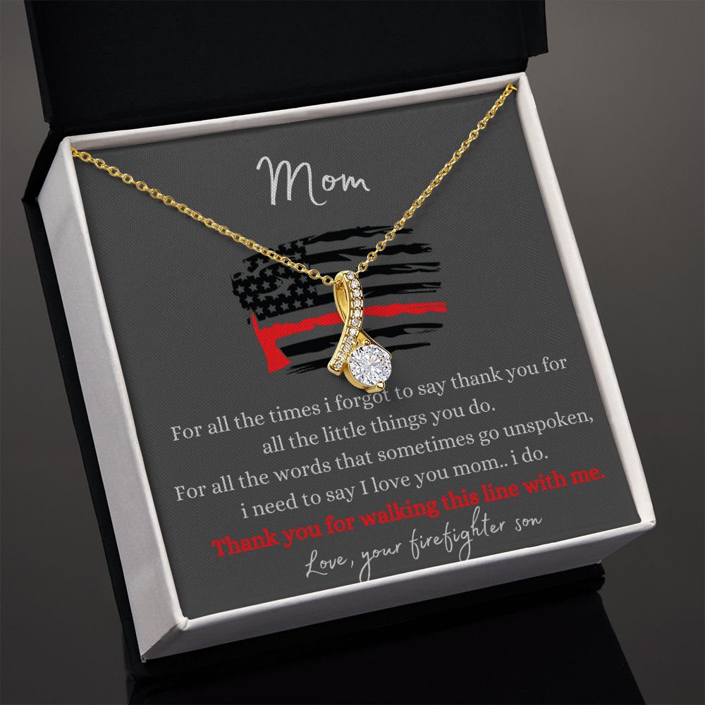 Fire Mom - Thank You For Walking This Line - Alluring Beauty Necklace