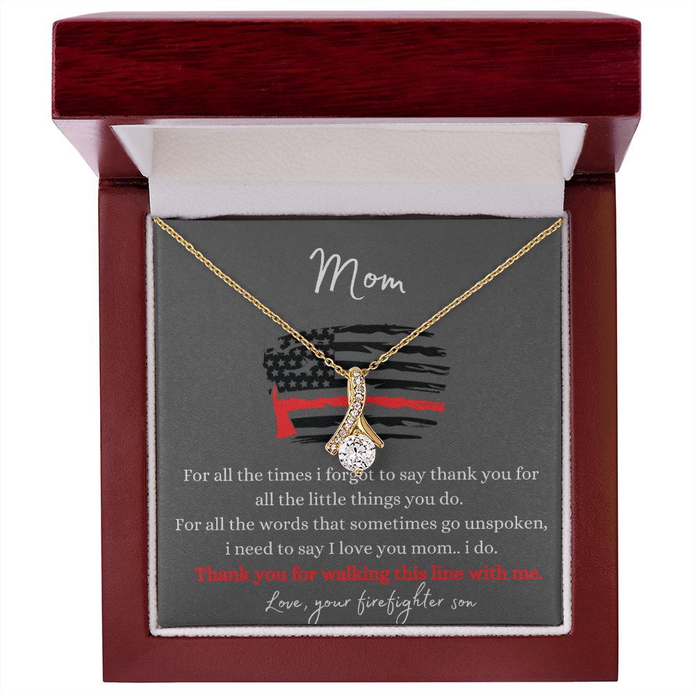 Fire Mom - Thank You For Walking This Line - Alluring Beauty Necklace