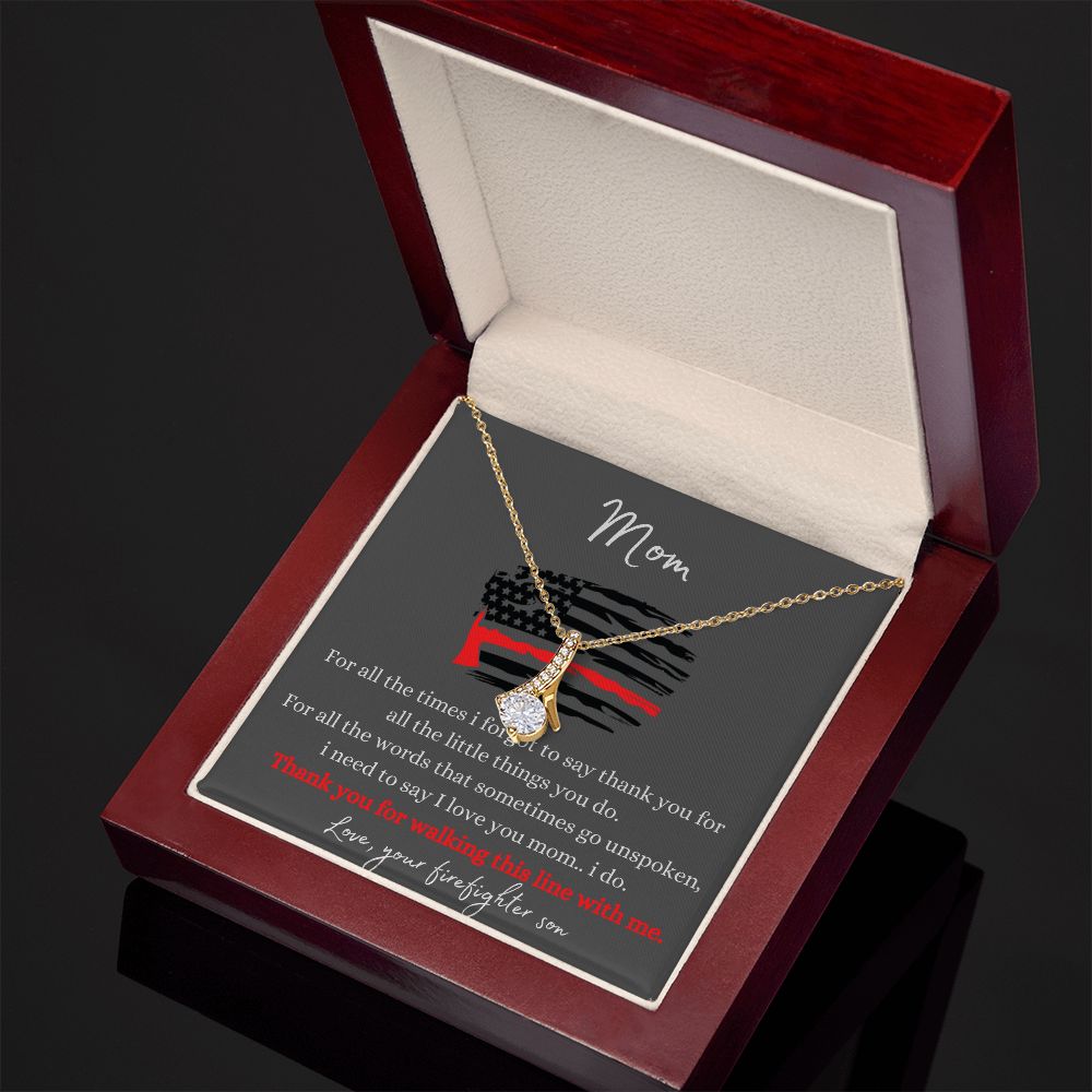 Fire Mom - Thank You For Walking This Line - Alluring Beauty Necklace