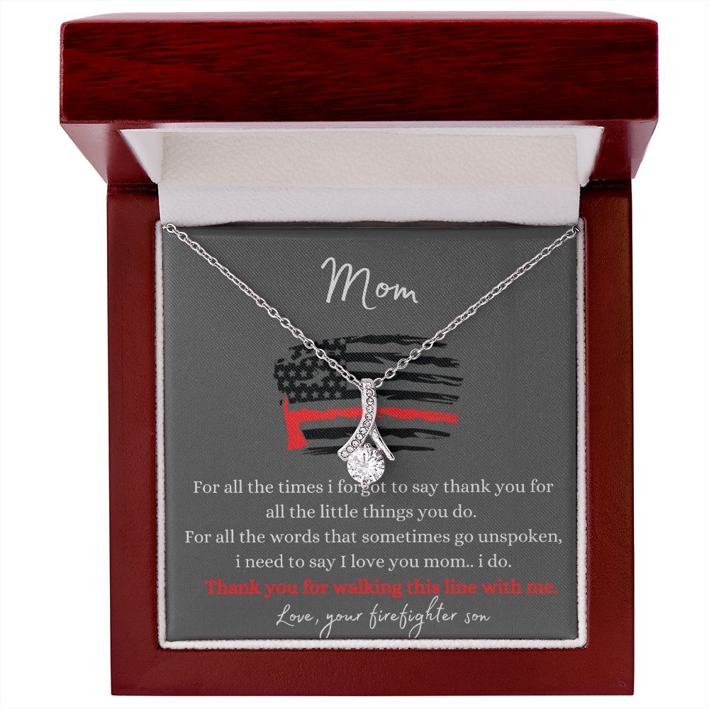 Fire Mom - Thank You For Walking This Line - Alluring Beauty Necklace