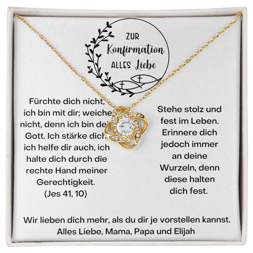 Stehe Stolz Und Fest Im Leben  - Love Knot Necklace