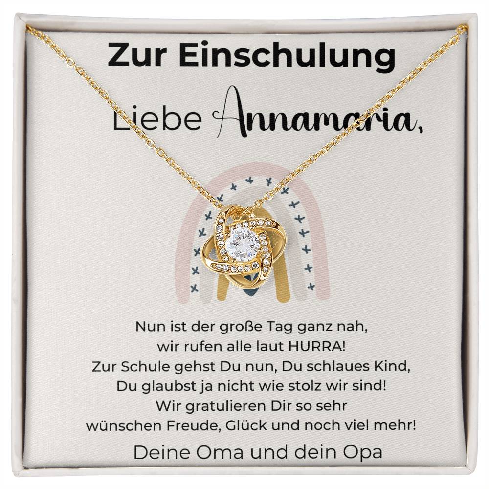 Zur Einschulung - Du Glaubst Ja Nicht Wie Stolz Wir Sind - Love Knot Necklace