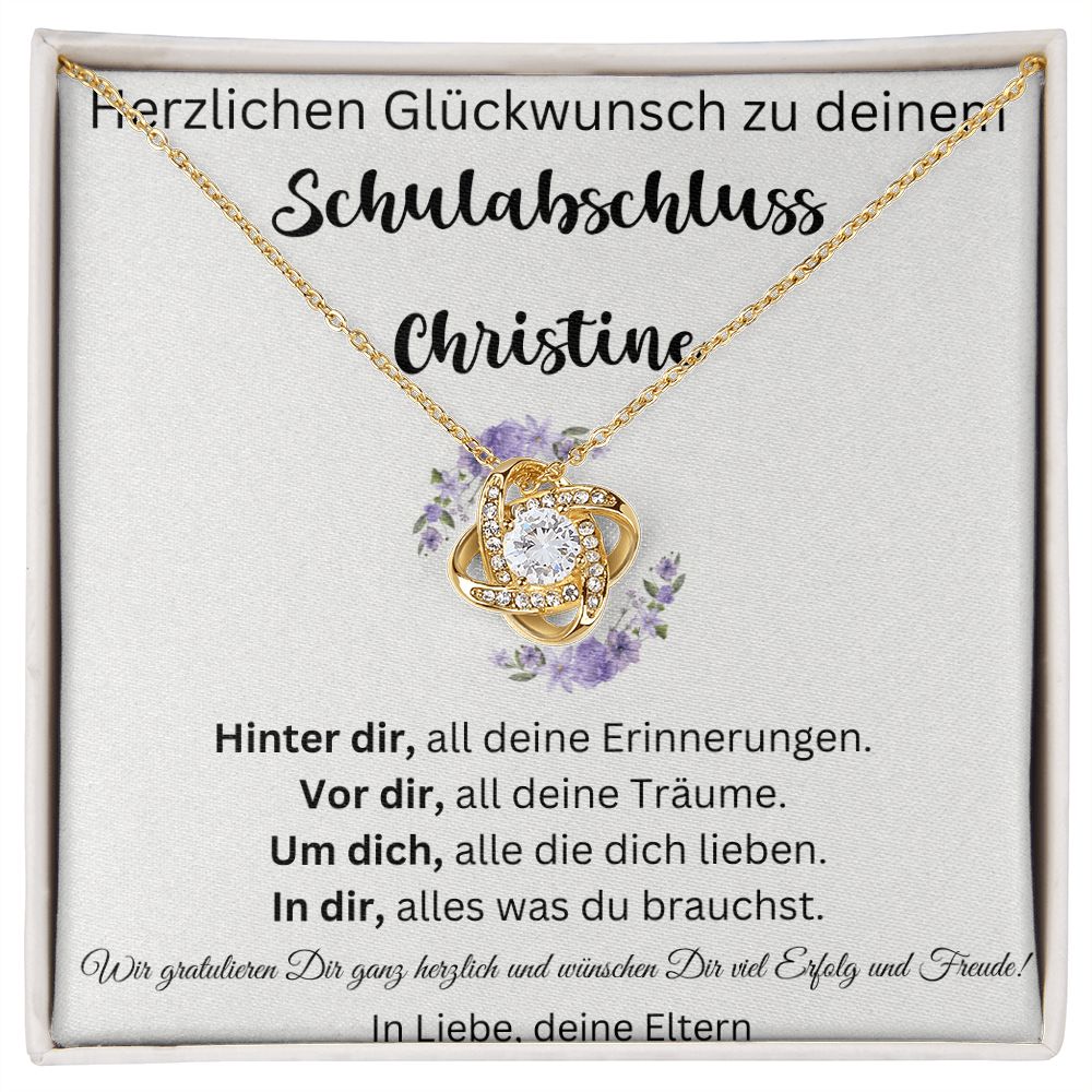 Herzlichen Glückwunsch Zu Deinem Schulabschluss - Love Knot Necklace