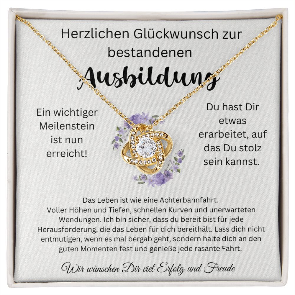 Das Leben Ist Wie Eine Achterbahnfahrt - Love Knot Necklace