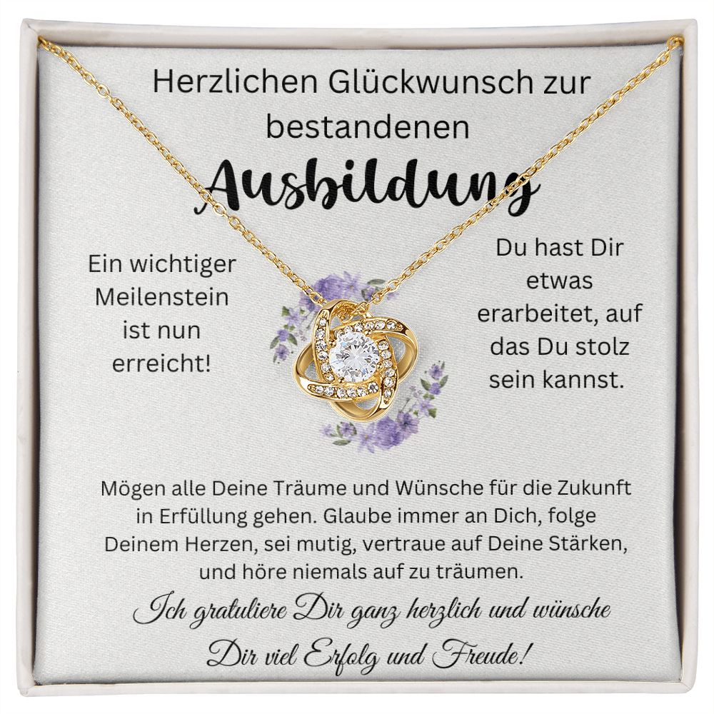 Herzlichen Glückwunsch Zur Bestandenen Ausbildung - Love Knot Necklace