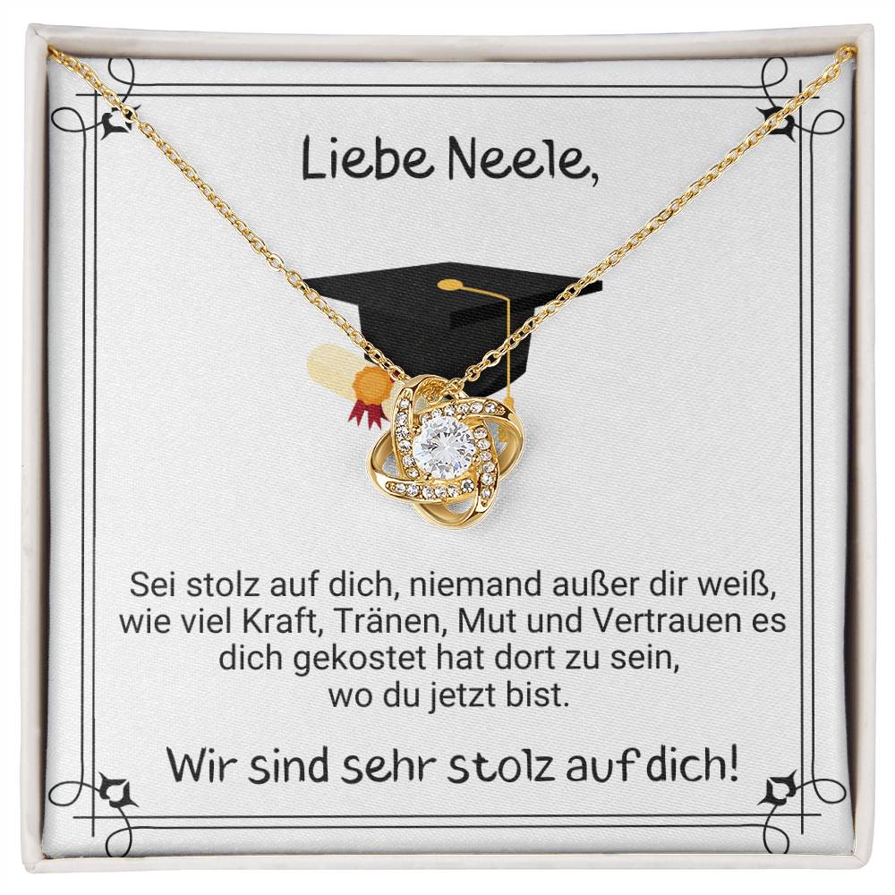 Wir Sind Sehr Stolz Aufdich - Love Knot Necklace
