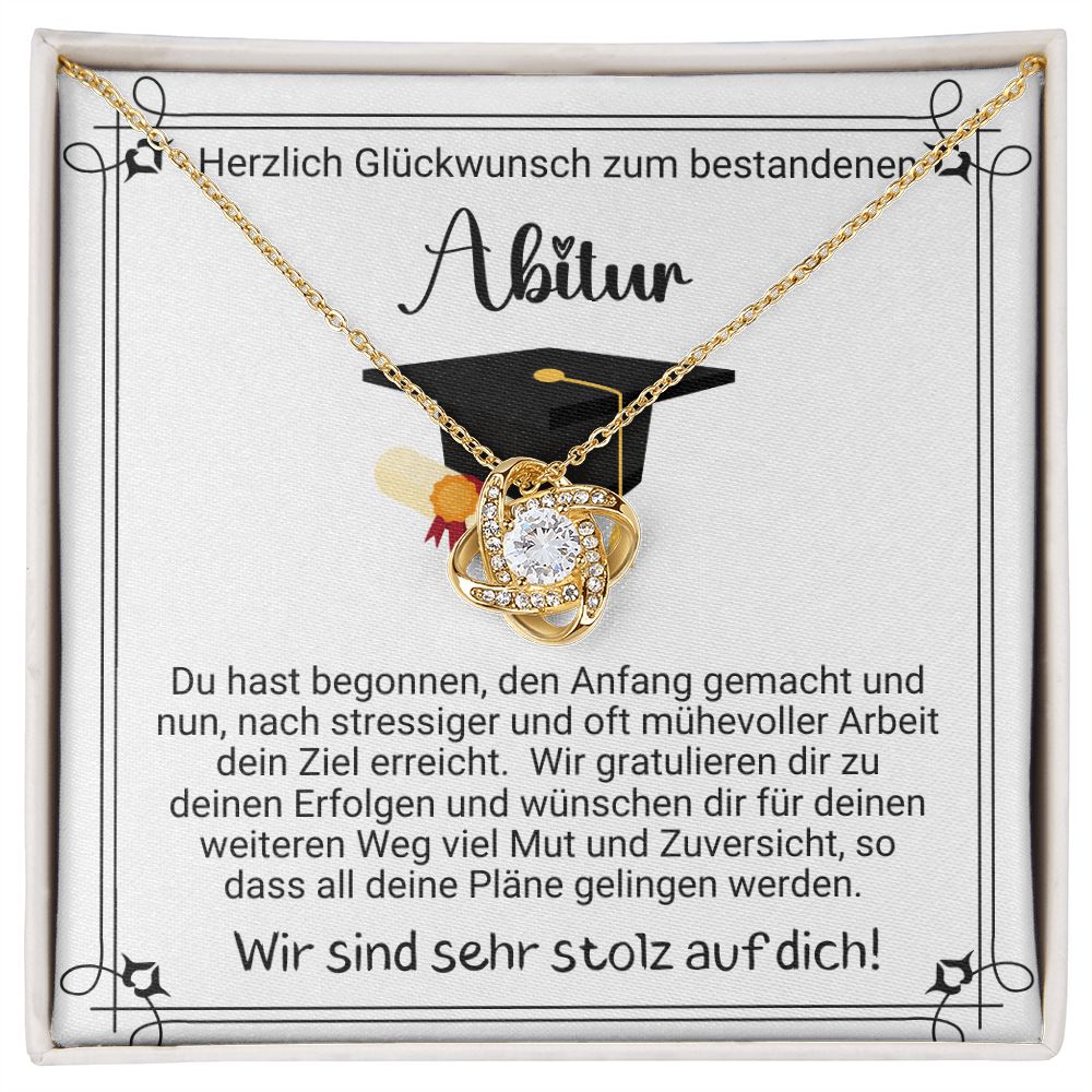 Herzlich Glückwunsch zum bestandenen Abitur - Love Knot Necklace